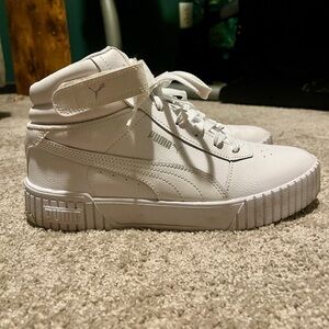 Puma All-White High-Top Sneakers